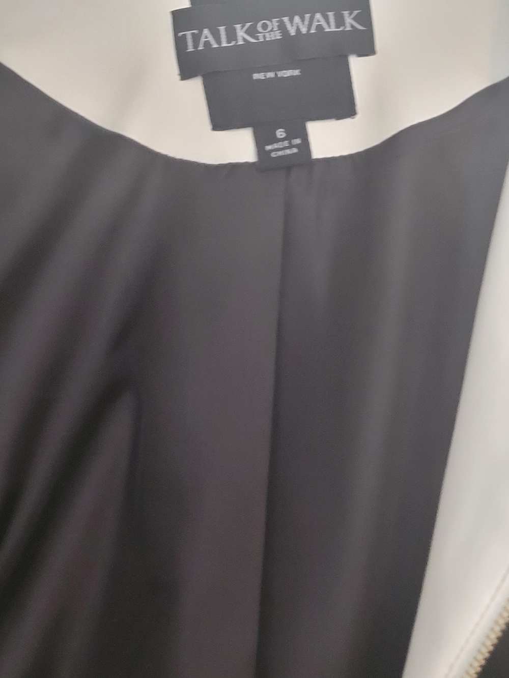 Talk of the Walk Black Jacket with White Trim